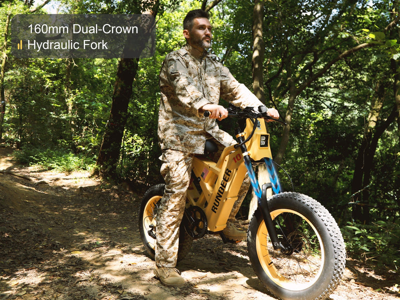 Rundeer Attack10 Off-Road Electric Bike - 1000W Beast Mode E-Bike for Trail Domination