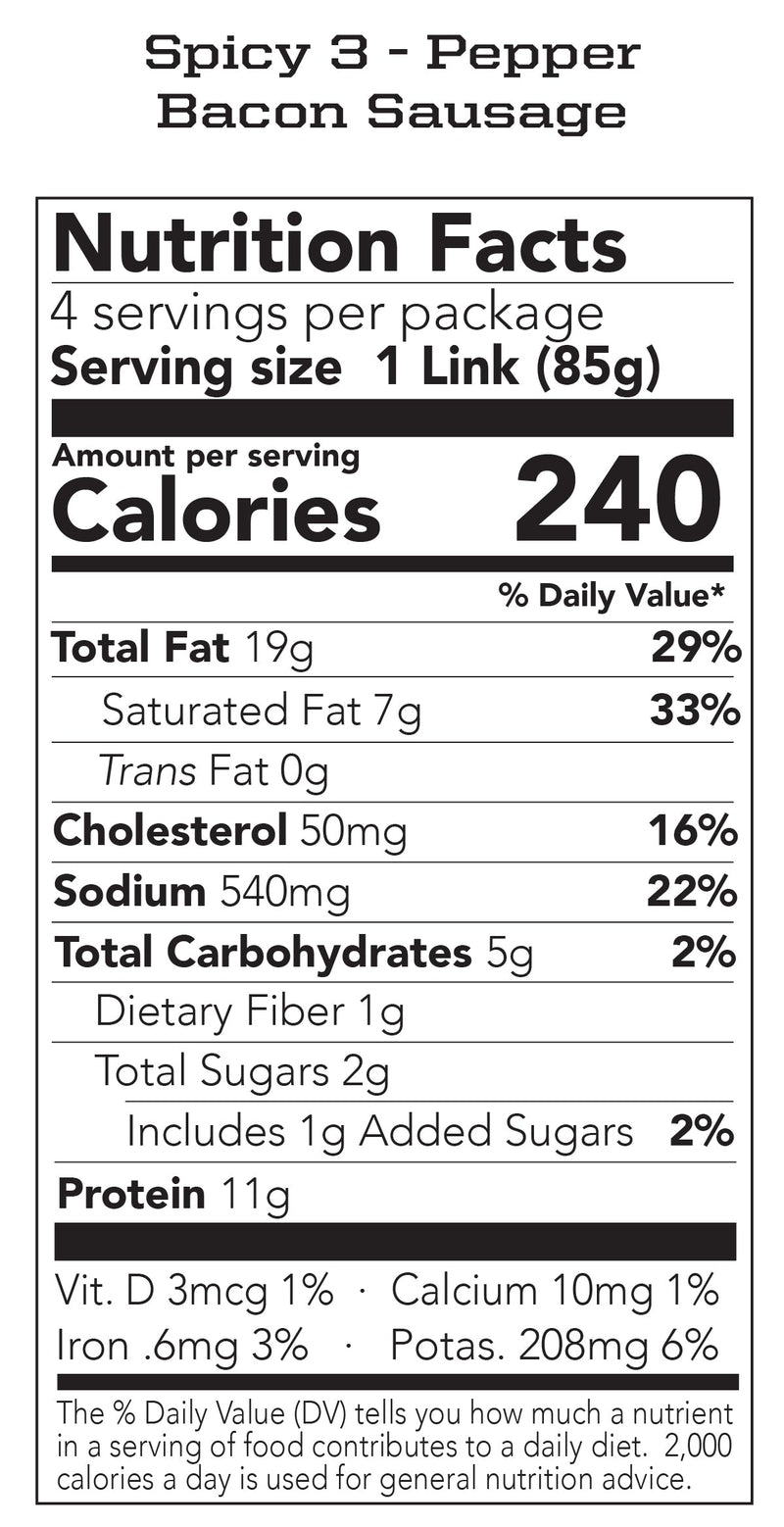 Bacon Sausage 5 Pack - Best Selling Flavors