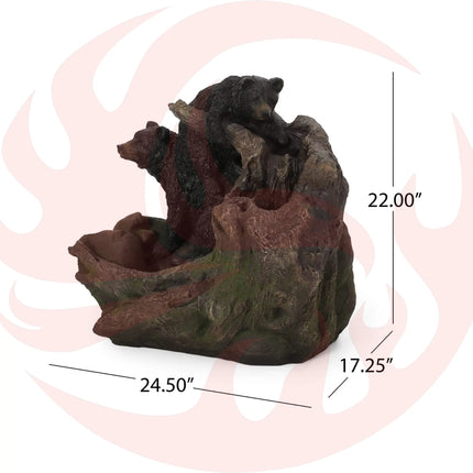 Alora 22-Inch Weather Resistant Outdoor Floor Fountain With LED Lights (SAK77651) SAKSBY WHOLESALE