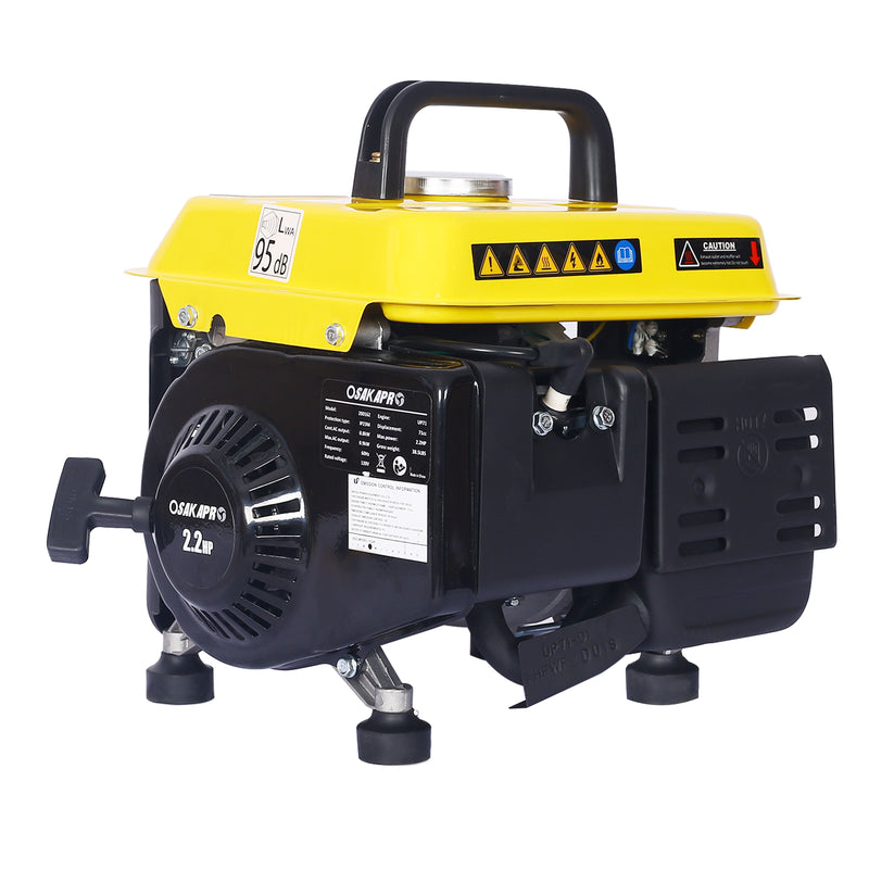 800W Portable Gas Generator - 71CC 2-Stroke Power for Camping, Emergencies & Tailgating