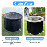 97Gal Ice Bath Tub With Cover for Cold Water Therapy, 660LBS Load Capacity 33.46x33.46x29.52in