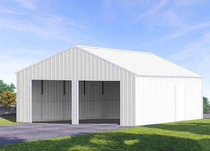 [22X23FT] Alora Heavy-Duty Double Garage Steel Barn Storage Shed (SAK94567) SAKSBY WHOLESALE