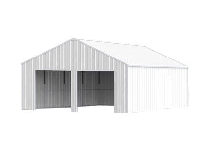[22X23FT] Alora Heavy-Duty Double Garage Steel Barn Storage Shed (SAK94567) SAKSBY WHOLESALE