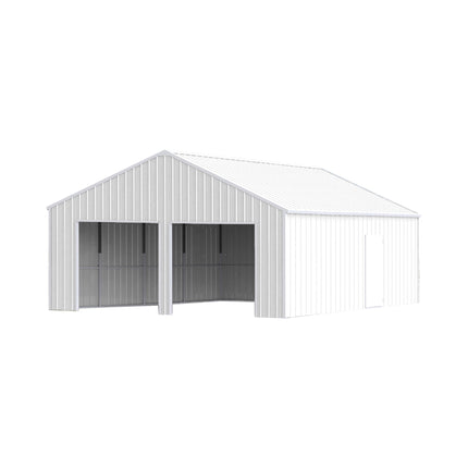 [22X23FT] Alora Heavy-Duty Double Garage Steel Barn Storage Shed (SAK94567) SAKSBY WHOLESALE