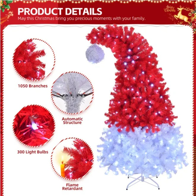 6 FT Santa Hat Style Pre-lit Christmas Tree