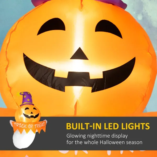 Pumpkin Ghost Witch Inflatable Halloween Decoration