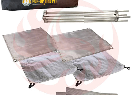 Pop-Up Fire Pit + Heat Shield Bonus Pack – Instant Campfire - Phoenix Fire Art Store