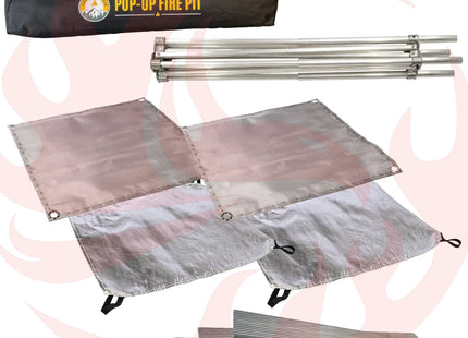 Pop-Up Fire Pit + Heat Shield Bonus Pack – Instant Campfire - Phoenix Fire Art Store