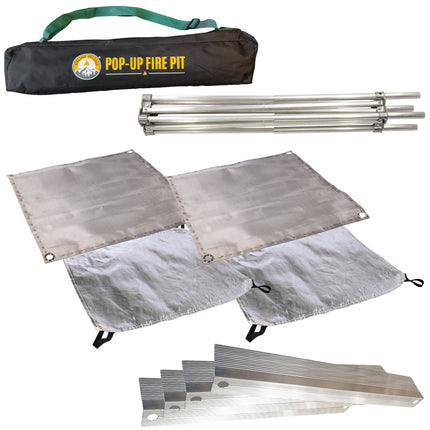 Pop-Up Fire Pit + Heat Shield Bonus Pack – Instant Campfire
