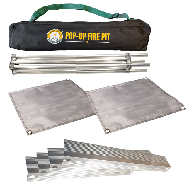 Pop-Up Fire Pit - Go Anywhere Kit | Portable Campfire Pit (Packs Smaller Than Your Excuses)
