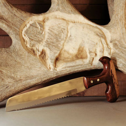 Game Processing Kit – 6-Piece Rosewood Handle Knife Set with Leather Roll