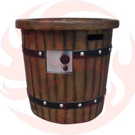 Alora 25-Inch Round 40K BTU Liquid Propance Concrete Fire Pit (SAK88764) - Phoenix Fire Art Store