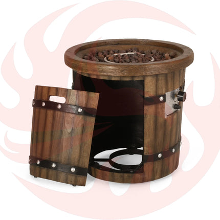 Alora 25-Inch Round 40K BTU Liquid Propance Concrete Fire Pit (SAK88764) - Phoenix Fire Art Store