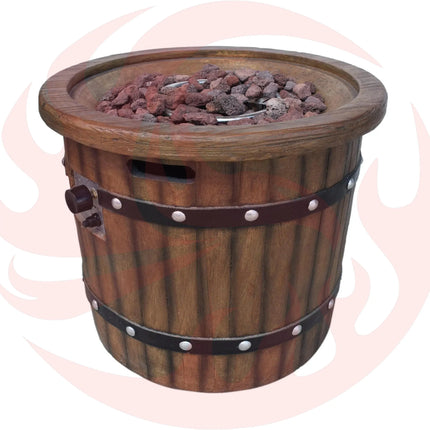 Alora 25-Inch Round 40K BTU Liquid Propance Concrete Fire Pit (SAK88764) - Phoenix Fire Art Store