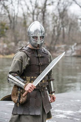 Custom Handmade Viking Seax Knife with Leather Sheath