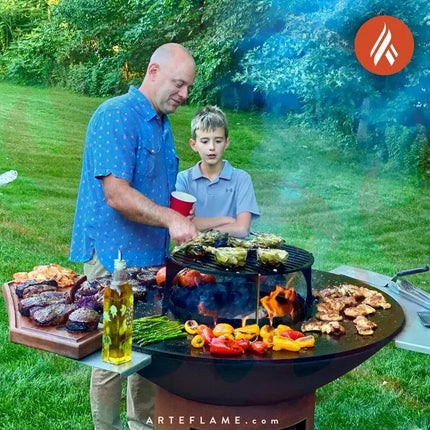 Arteflame Grill Side Warming Table Fits All 40" Grills - Phoenix Fire Art Store