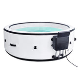 Inflatable Hot Tub, Portable Spa Pool, Outdoor Spa Center That Can Accommodate 4-6 People, With Lid And 6 Colored Light Beads - Phoenix Fire Art Store