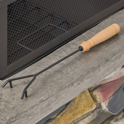 Alora 28" Premium Outdoor Wood Burning Magnesium Oxide Fire Pit With Lid (SAK75214)