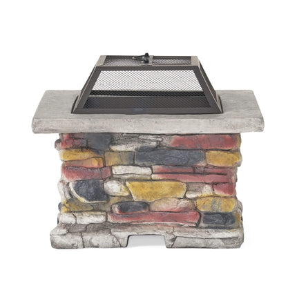 Alora 28" Premium Outdoor Wood Burning Magnesium Oxide Fire Pit With Lid (SAK75214)