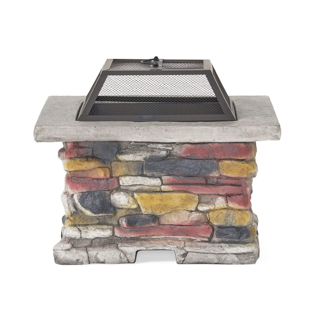 Alora 28" Premium Outdoor Wood Burning Magnesium Oxide Fire Pit With Lid (SAK75214)