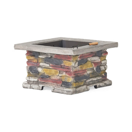 Alora 28" Premium Outdoor Wood Burning Magnesium Oxide Fire Pit With Lid (SAK75214)