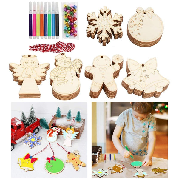Wooden Christmas Ornaments Blank Wooden Discs With Holes