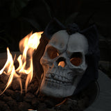 Fire Pit Demon Skull Gas Log For Ventless  Vent Free, Propane, Gel, Ethanol, Electric, Outdoor Fireplace And Fire Pit, Halloween Decor - Patent Pending