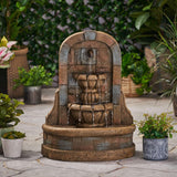Alora 29" Tall Outdoor Weather-Resistant Faux Stone Floor Fountain (SAK63421)