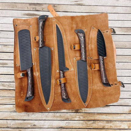 Custom Handmade D2 Forged Steel Kitchen Knives Set
