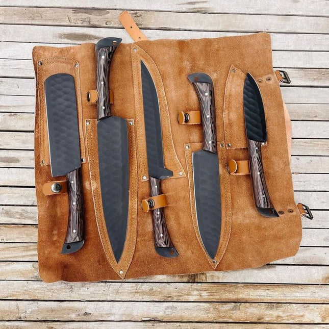 Custom Handmade D2 Forged Steel Kitchen Knives Set