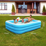 Inflatable Swimming Pool for Family, Inflatable Lounge Pool for Kids 120x72x24in