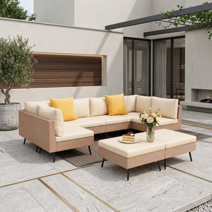 Axis 95.2" Coastal Outdoor Sectional Set, 8-Piece Pamapic