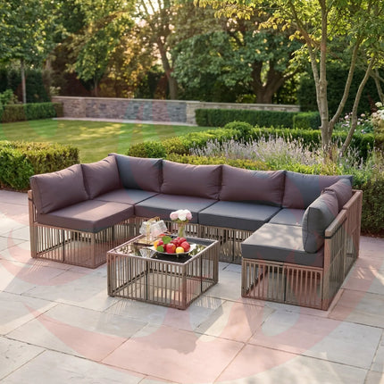 Pamapic Wicker Outdoor Sectional Sofa Pamapic
