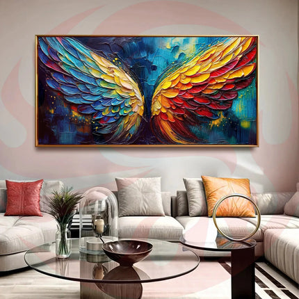 Impasto Wall Art - Wings of Fire Canvas Decor