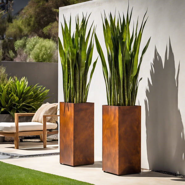 Corten Steel Column Planters - FREE SHIPPING!