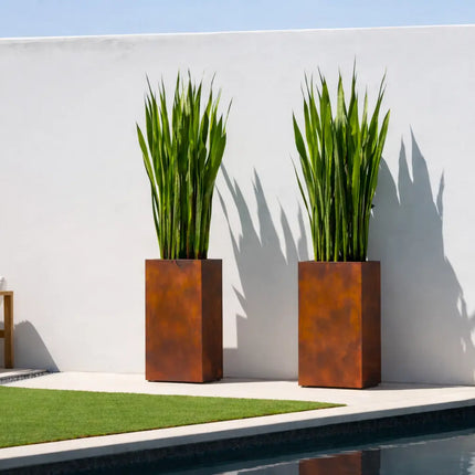 Corten Steel Column Planters - FREE SHIPPING! - Phoenix Fire Art Store