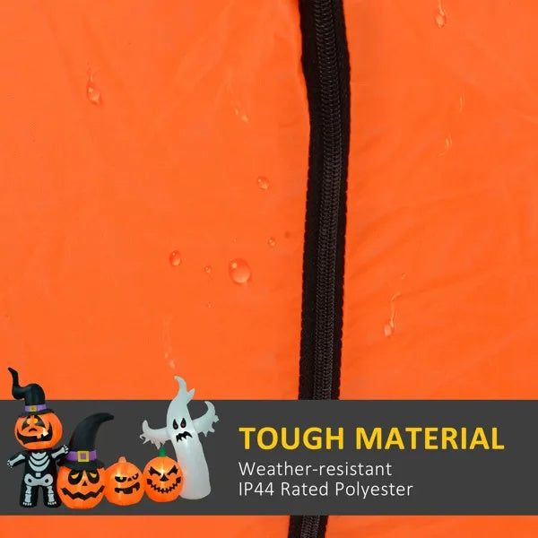 Inflatable Halloween Decoration - Long Pumpkins Row with Ghost