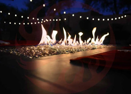Entertainer Outdoor Fire Pit Table – 6 Ft with Fire Glass (LP/NG Compatible) - Phoenix Fire Art Store