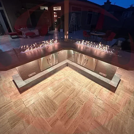 KoKoMo Luxury Outdoor Kitchen BBQ Island - Custom Built Premium Cooking Station for Your Backyard - Phoenix Fire Art Store