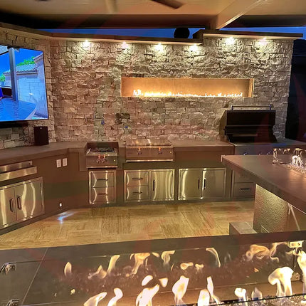 KoKoMo Luxury Outdoor Kitchen BBQ Island - Custom Built Premium Cooking Station for Your Backyard - Phoenix Fire Art Store