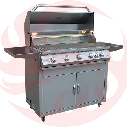 KoKoMo BBQ Grill 40” Professional 5-Burner Freestanding Cart Model - Phoenix Fire Art Store