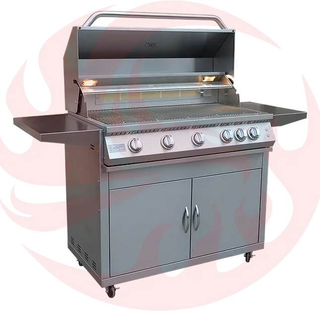 KoKoMo BBQ Grill 40” Professional 5-Burner Freestanding Cart Model - Phoenix Fire Art Store