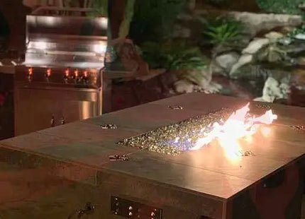 Entertainer Outdoor Fire Pit Table – 6 Ft with Fire Glass (LP/NG Compatible) - Phoenix Fire Art Store