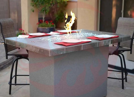 Entertainer Outdoor Fire Pit Table – 6 Ft with Fire Glass (LP/NG Compatible) - Phoenix Fire Art Store