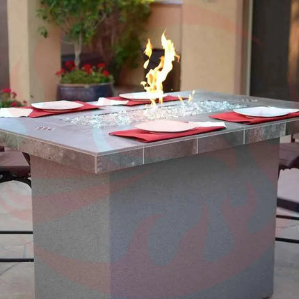 Entertainer Outdoor Fire Pit Table – 6 Ft with Fire Glass (LP/NG Compatible) - Phoenix Fire Art Store