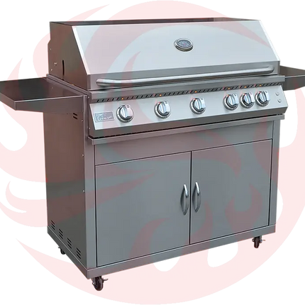 KoKoMo BBQ Grill 40” Professional 5-Burner Freestanding Cart Model - Phoenix Fire Art Store