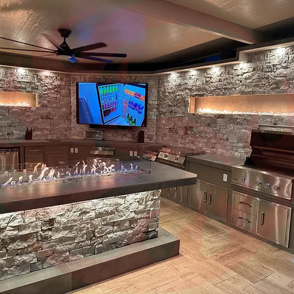 KoKoMo Luxury Outdoor Kitchen BBQ Island - Custom Built Premium Cooking Station for Your Backyard - Phoenix Fire Art Store