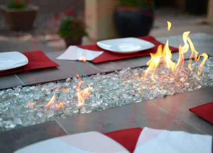 Entertainer Outdoor Fire Pit Table – 6 Ft with Fire Glass (LP/NG Compatible) - Phoenix Fire Art Store