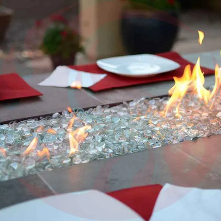 Entertainer Outdoor Fire Pit Table – 6 Ft with Fire Glass (LP/NG Compatible) - Phoenix Fire Art Store