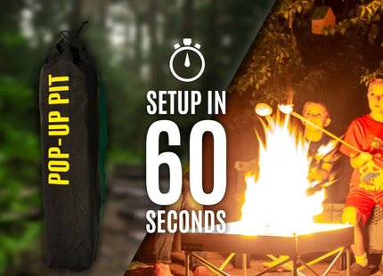 Pop-Up Fire Pit + Heat Shield Bonus Pack – Instant Campfire - Phoenix Fire Art Store